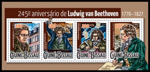 Potovn znmky Guinea-Bissau 2015 Ludwig van Beethoven Mi# 7982-85 Kat 13