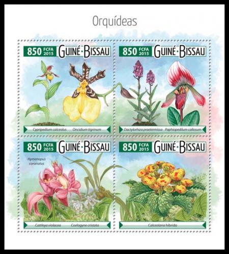 Potovn znmky Guinea-Bissau 2015 Orchideje Mi# 8049-52 Kat 12 