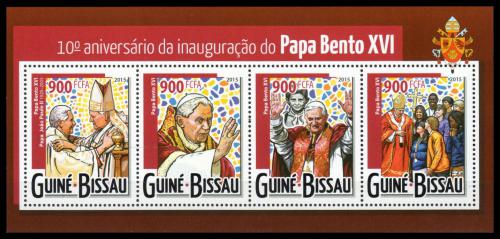 Potovn znmky Guinea-Bissau 2015 Pape Benedikt XVI. Mi# 8011-14 Kat 14 - zvtit obrzek