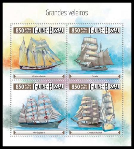 Poštovní známky Guinea-Bissau 2015 Plachetnice Mi# 8088-91 Kat 14€