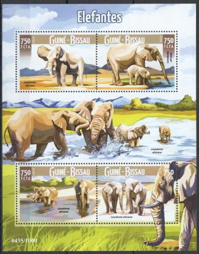Poštovní známky Guinea-Bissau 2015 Sloni Mi# 8959-62 Kat 11€