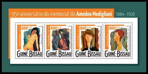 Potovn znmky Guinea-Bissau 2015 Umn, Amedeo Modigliani Mi# 7862-65 Kat 13