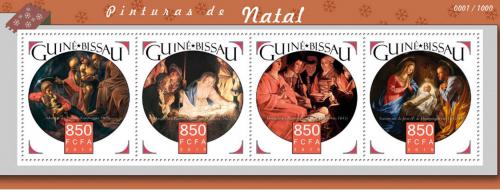 Poštovní známky Guinea-Bissau 2015 Vánoce, umìní Mi# 8385-88 Kat 13€