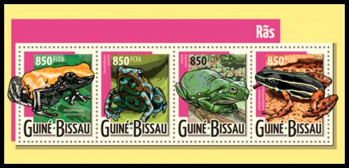Poštovní známky Guinea-Bissau 2015 Žáby Mi# 7933-36 Kat 13€