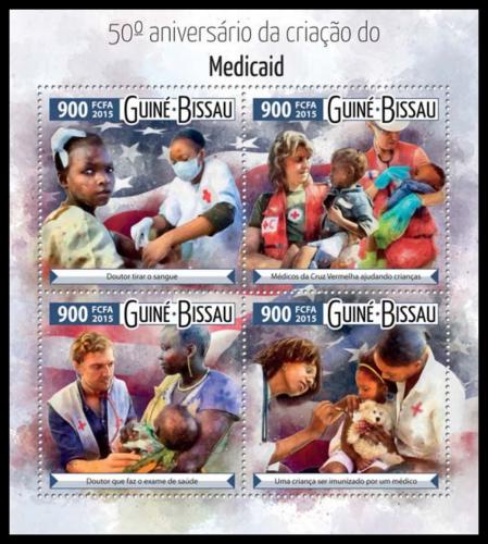 Potovn znmky Guinea-Bissau 2015 Zdravotn program Medicaid Mi# 8125-28 Kat 14 - zvtit obrzek