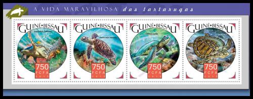 Poštovní známky Guinea-Bissau 2015 Želvy Mi# 8352-55 Kat 11€