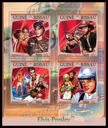 Potovn znmky Guinea-Bissau 2016 Elvis Presley Mi# 8649-52 Kat 13.50