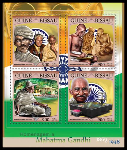 Poštovní známky Guinea-Bissau 2016 Mahátma Gándhí Mi# 8654-57 Kat 13.50€