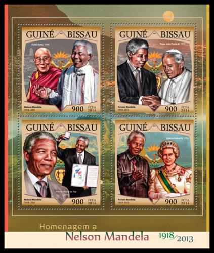 Potovn znmky Guinea-Bissau 2016 Nelson Mandela Mi# 8664-67 Kat 13.50
