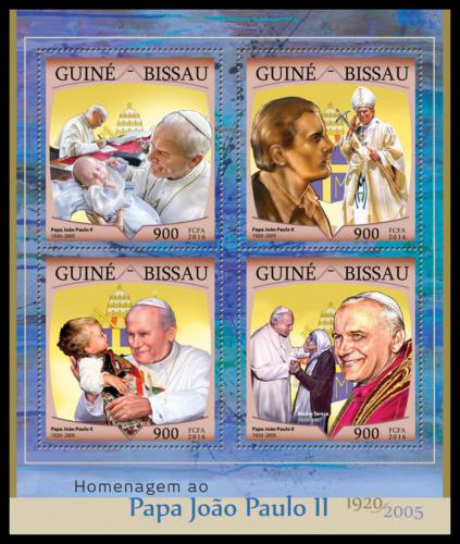 Potovn znmky Guinea-Bissau 2016 Pape Jan Pavel II. Mi# 8674-77 Kat 13.50 