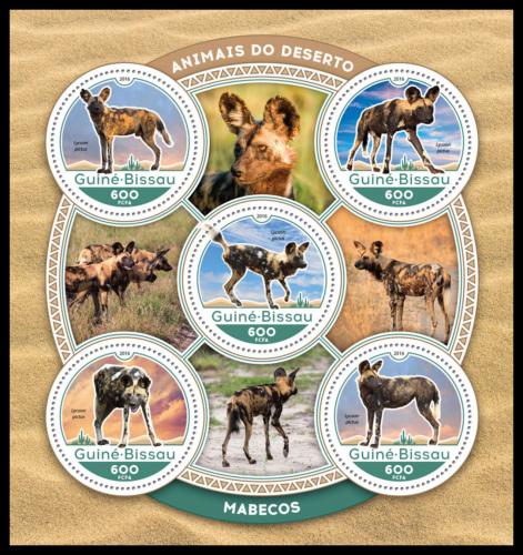Potovn znmky Guinea-Bissau 2016 Pes hyenov Mi# 8829-33 Kat 11 - zvtit obrzek