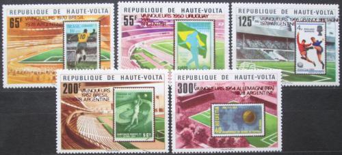 Potovn znmky Horn Volta 1979 MS ve fotbale erven petisk RARITA Mi# 740-44 - zvtit obrzek