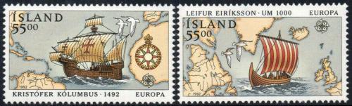 Poštovní známky Island 1992 Evropa CEPT, objevení Ameriky Mi# 762-63 Kat 5€