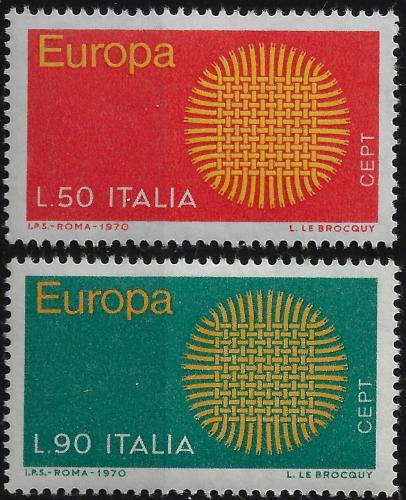 Poštovní známky Itálie 1970 Evropa CEPT Mi# 1309-10