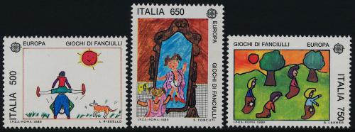 Poštovní známky Itálie 1989 Evropa CEPT, dìtské hry Mi# 2078-80 Kat 6.50€