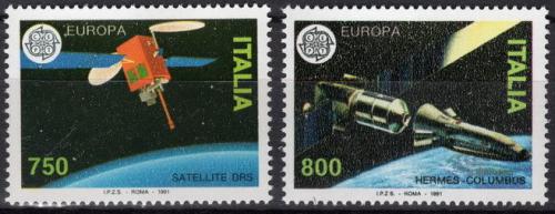 Poštovní známky Itálie 1991 Evropa CEPT, prùzkum vesmíru Mi# 2180-81 Kat 6€