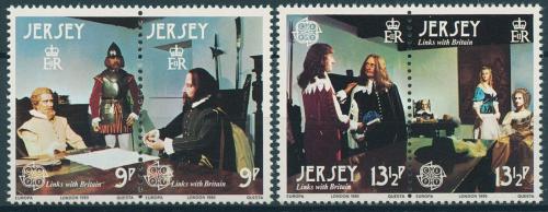 Poštovní známky Jersey 1980 Evropa CEPT, osobnosti Mi# 219-22