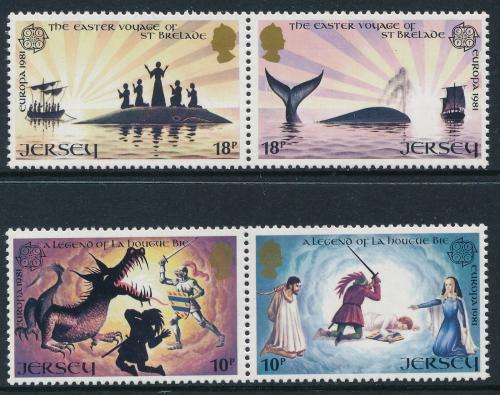 Poštovní známky Jersey 1981 Evropa, legendy Mi# 253-56