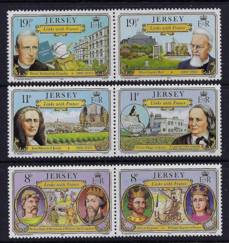 Poštovní známky Jersey 1982 Vazby na Francii Mi# 282-87