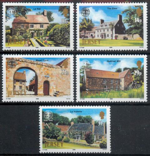 Poštovní známky Jersey 1986 Architektura Mi# 381-85