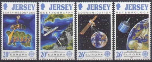 Poštovní známky Jersey 1991 Evropa CEPT, prùzkum vesmíru Mi# 539-42