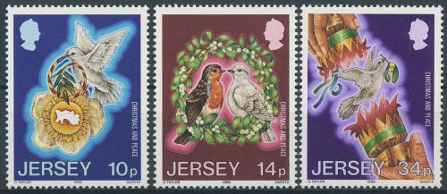 Poštovní známky Jersey 1986 Vánoce Mi# 393-95
