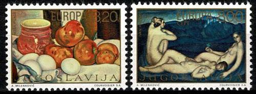 Poštovní známky Jugoslávie 1975 Evropa CEPT, umìní Mi# 1598-99