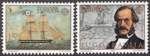 Poštovní známky Jugoslávie 1982 Evropa CEPT, historické události Mi# 1919-20