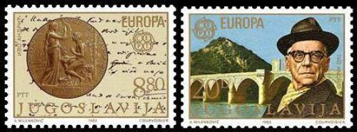 Poštovní známky Jugoslávie 1983 Evropa CEPT, velká díla civilizace Mi# 1984-85