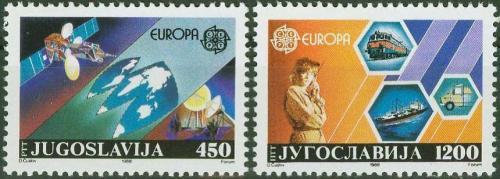 Poštovní známky Jugoslávie 1988 Evropa CEPT, doprava a komunikace Mi# 2273-74