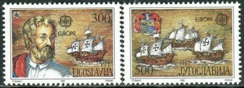 Poštovní známky Jugoslávie 1992 Evropa CEPT, objevení Ameriky Mi# 2534-35 Kat 10€