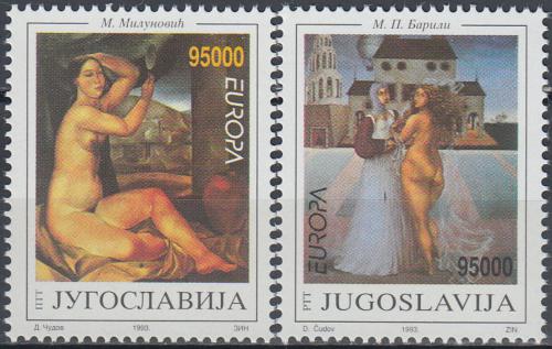 Poštovní známky Jugoslávie 1993 Evropa CEPT, moderní umìní Mi# 2603-04 Kat 6€