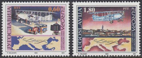 Poštovní známky Jugoslávie 1994 Evropa CEPT, objevy Mi# 2657-58 Kat 4.50€