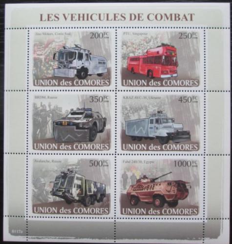 Poštovní známky Komory 2008 Vojenská vozidla Mi# 1843-48 Kat 14€