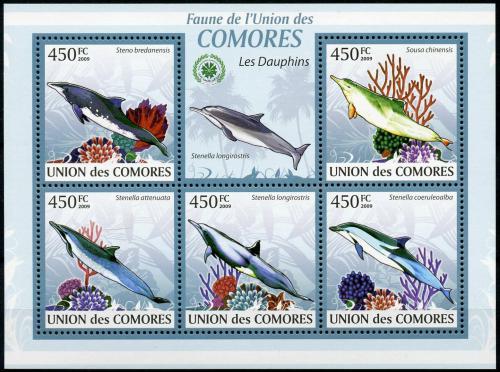 Poštovní známky Komory 2009 Delfíni Mi# 2445-49 Kat 10€