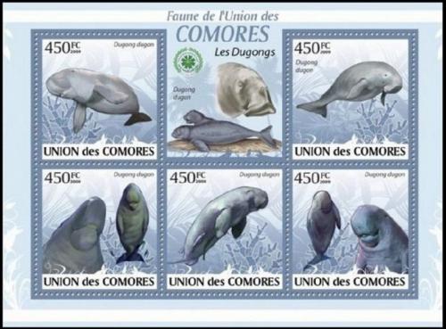 Poštovní známky Komory 2009 Dugong Mi# 2440-44 Kat 10€
