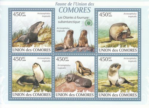 Poštovní známky Komory 2009 Tuleni Mi# 2435-39 Kat 10€