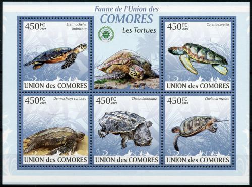 Poštovní známky Komory 2009 Želvy Mi# 2340-44 Kat 10€