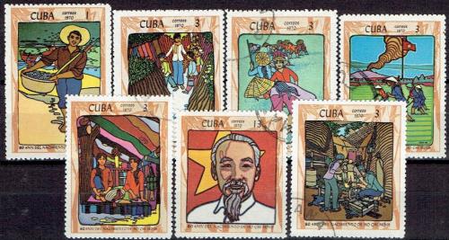 Potovn znmky Kuba 1970 Ho Chi Minh Mi# 1599-1605