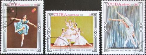 Potovn znmky Kuba 1978 Nrodn balet Mi# 2353-55
