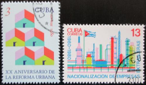 Potovn znmky Kuba 1980 Znrodnn zahraninho prmyslu Mi# 2487-88