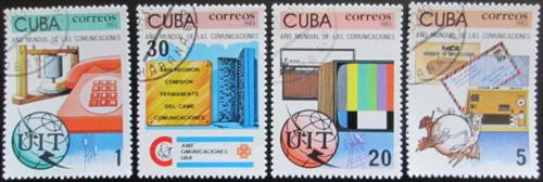 Potovn znmky Kuba 1983 Svtov rok komunikace Mi# 2772-73,2775-76