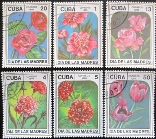 Potovn znmky Kuba 1985 Den matek, kvtiny Mi# 2943-48