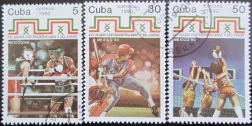 Potovn znmky Kuba 1990 Karibsk hry Mi# 3449-51 - zvtit obrzek
