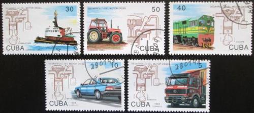 Potovn znmky Kuba 1993 Vznik dieselovch motor, 80. vro Mi# 3649-53