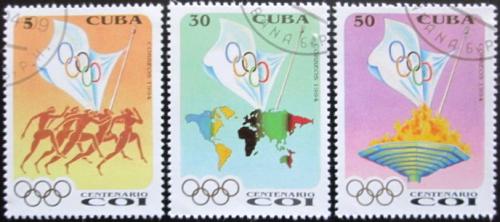 Potovn znmky Kuba 1994 Mezinrodn olympijsk vbor Mi# 3755-57