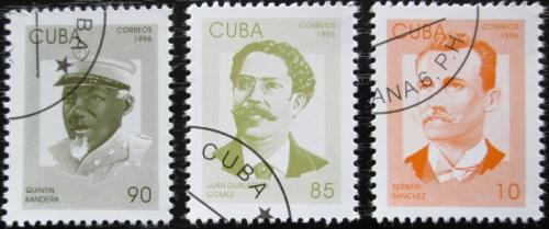 Potovn znmky Kuba 1996 Patrioti Mi# 3936-38
