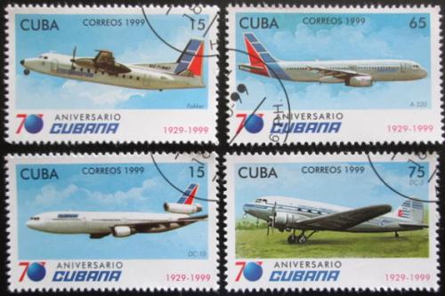 Potovn znmky Kuba 1999 Letadla Mi# 4238-41