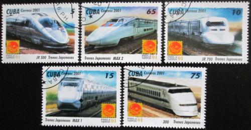 Potovn znmky Kuba 2001 Japonsk vlaky Mii# 4359-63