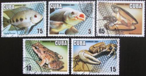 Potovn znmky Kuba 2001 Vodn fauna Mii# 4366-70